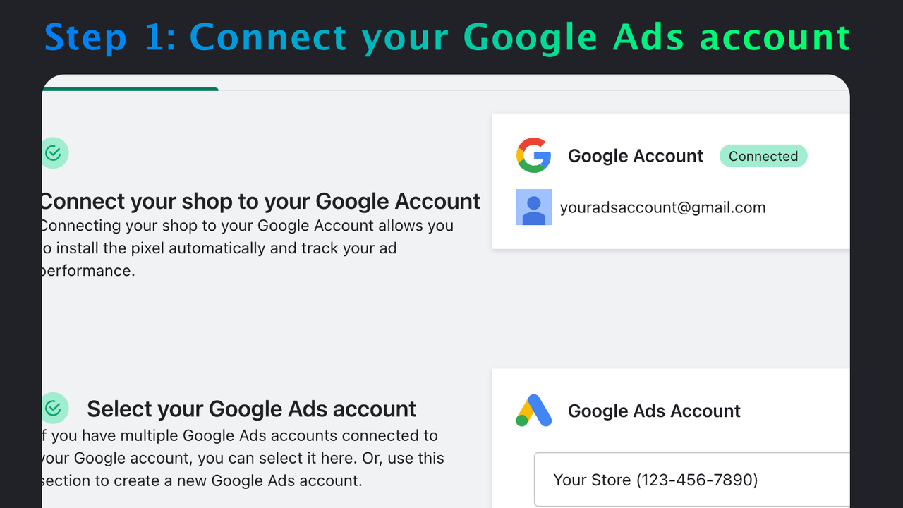 Steg 1: Anslut ditt Google Ads-konto