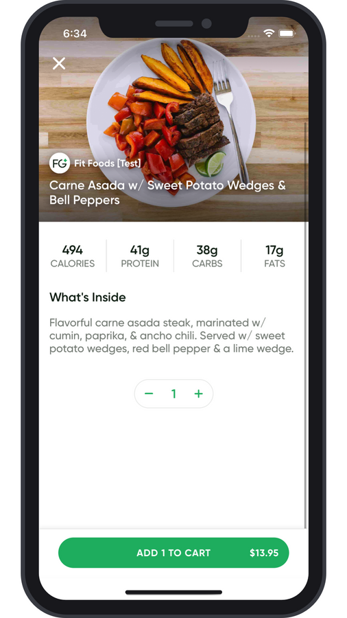 Uw app's productpagina in FitGenie