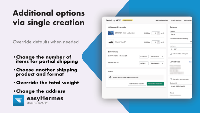 Hermes Shipping | easyHermes Screenshot