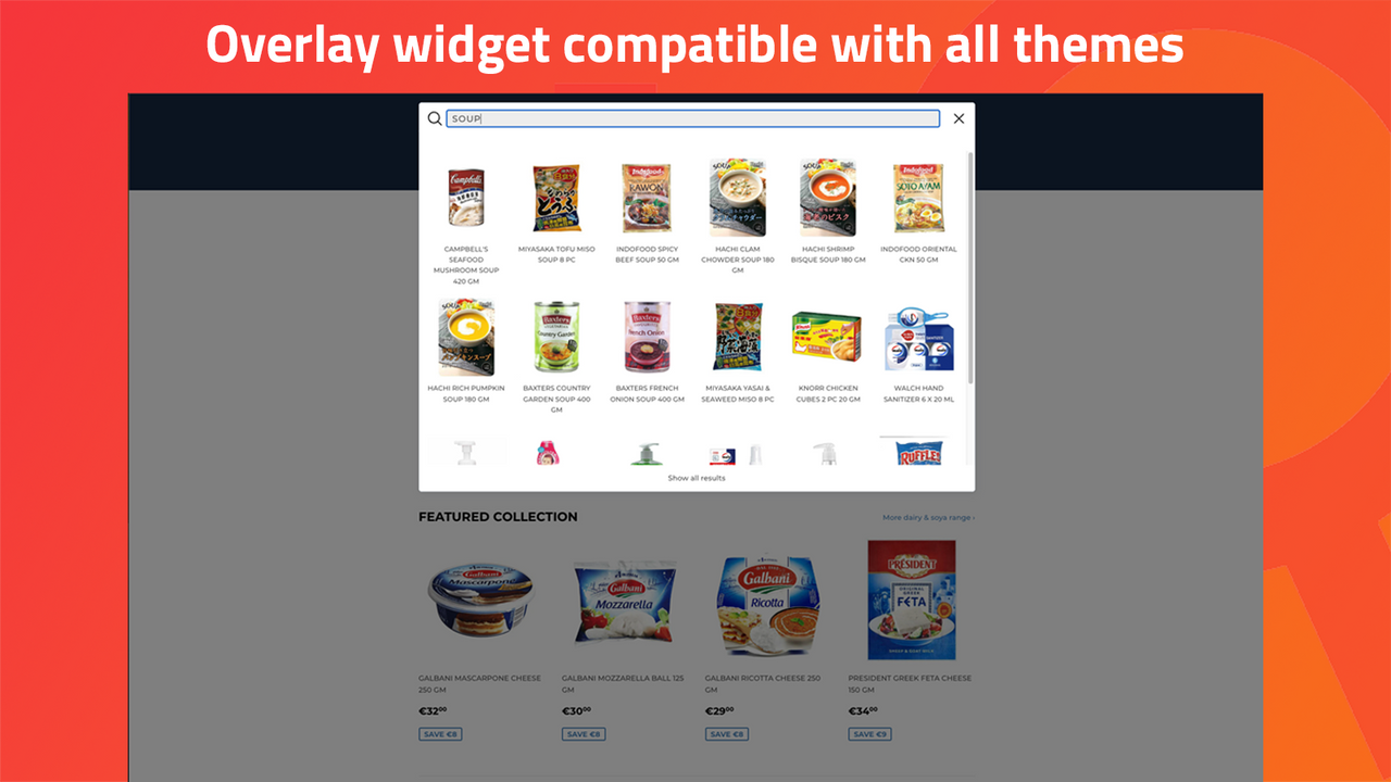 Overlay widget layout compatibel met alle thema's