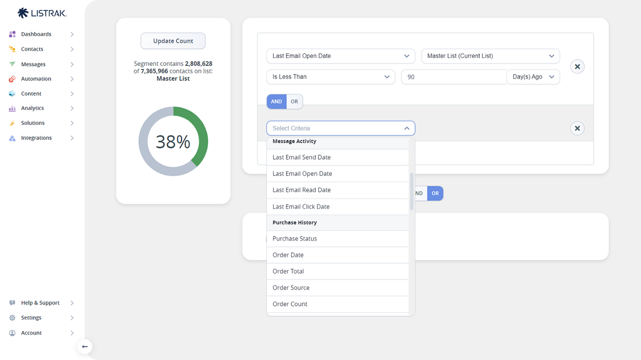 Audience Segmentation Filter