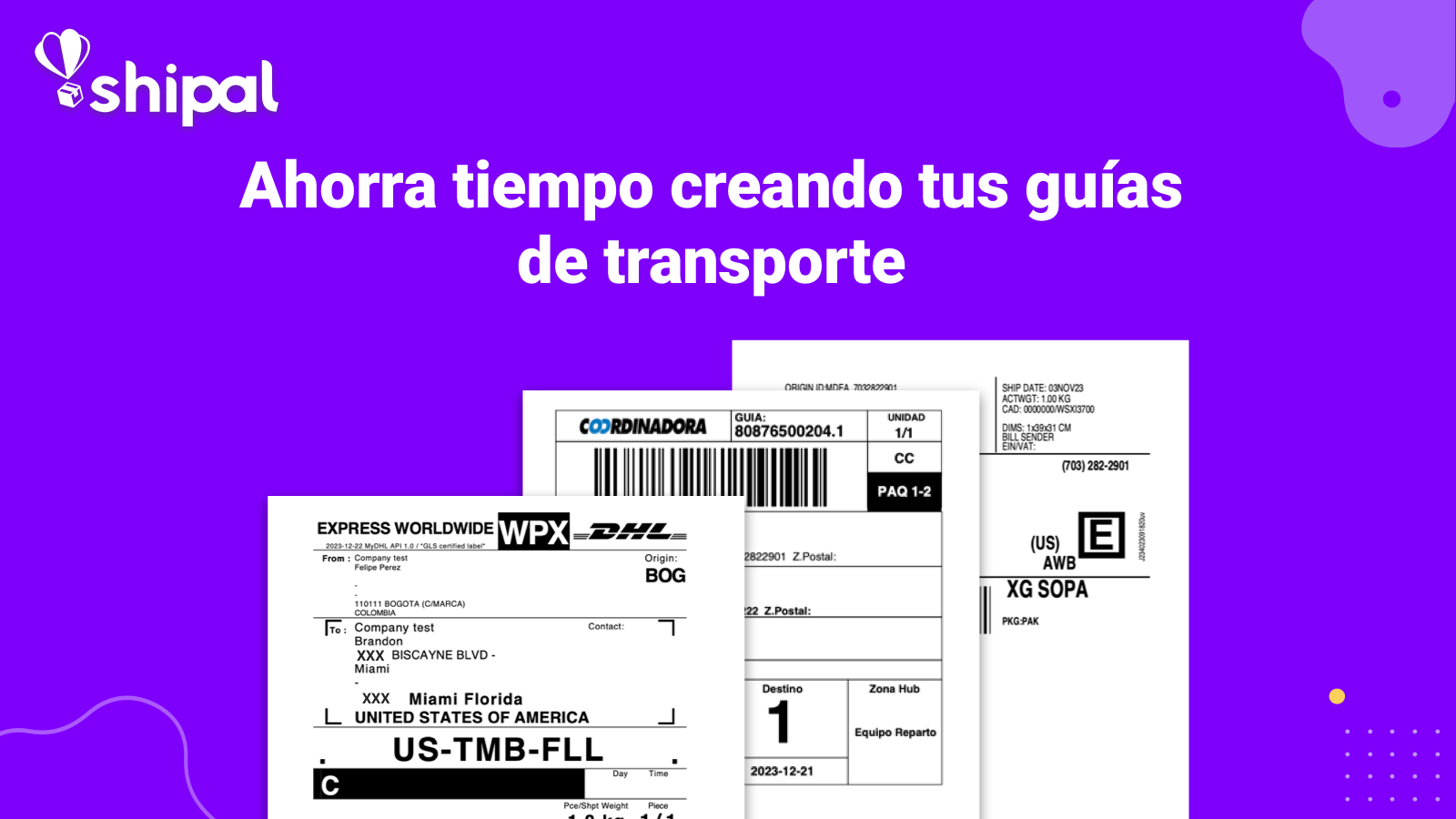 Ahora tiempo creando tus guías de transporte