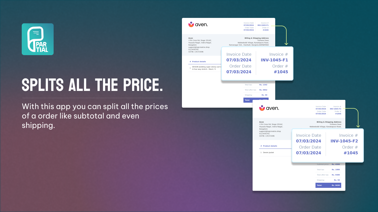 Partial Print Pro: Invoice App Screenshot