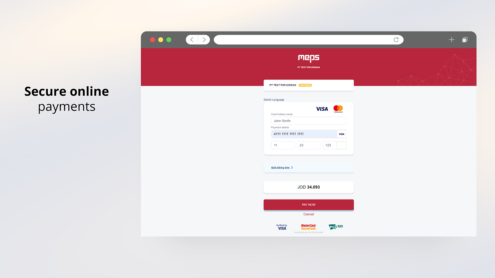 Payment Screen