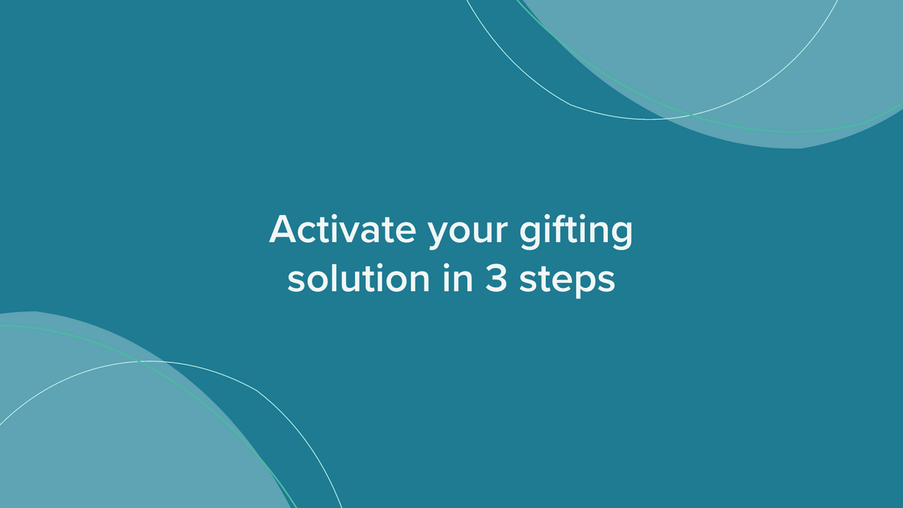 Aktiver din gave løsning i 3 trin
