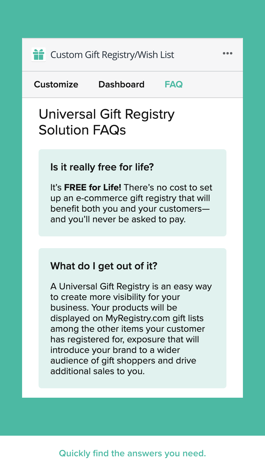 How to Find an  Wish List or Registry