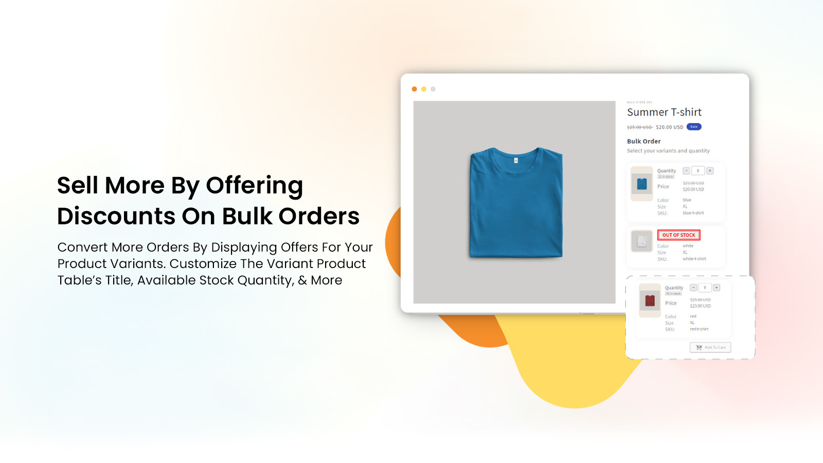 Sell more by offering discounts on bulk orders