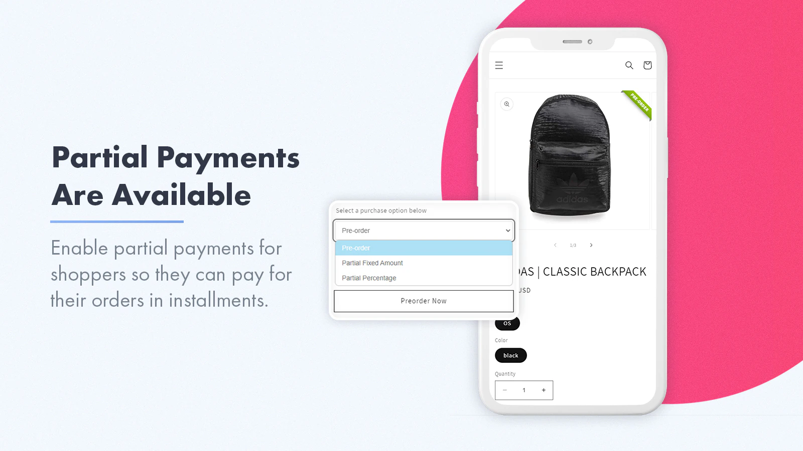 Capture partial payments on mobile