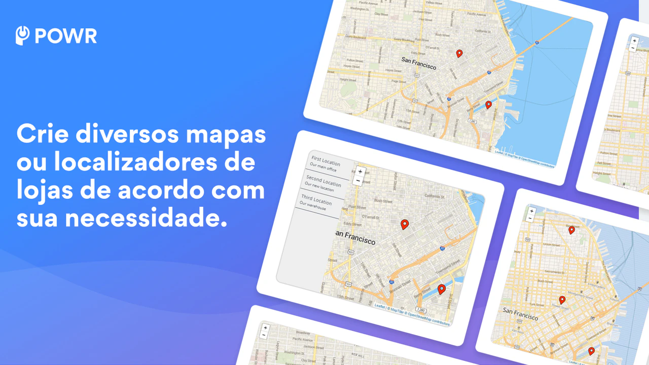 Crie múltiplos mapas e localizações de acordo com a necessidade