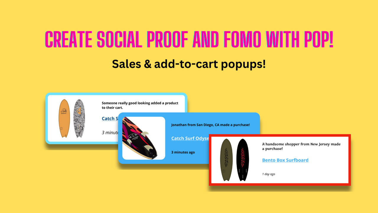 Crie prova social e FOMO com Pop!