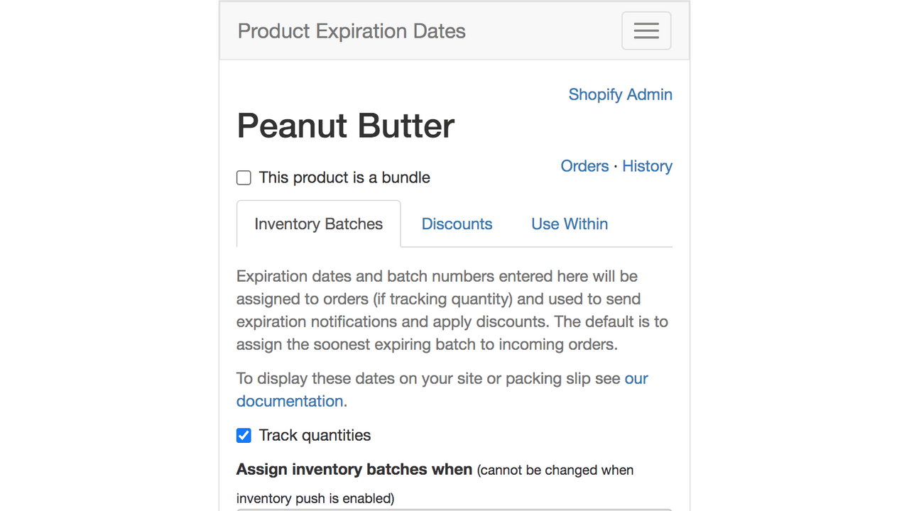 Configureer beste vóór datums, hoeveelheden & partijnummer voor een product