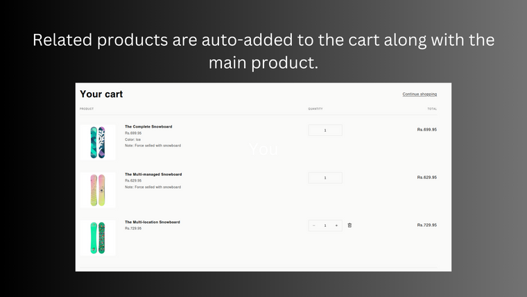 Force Sells: Auto Add to Cart Screenshot