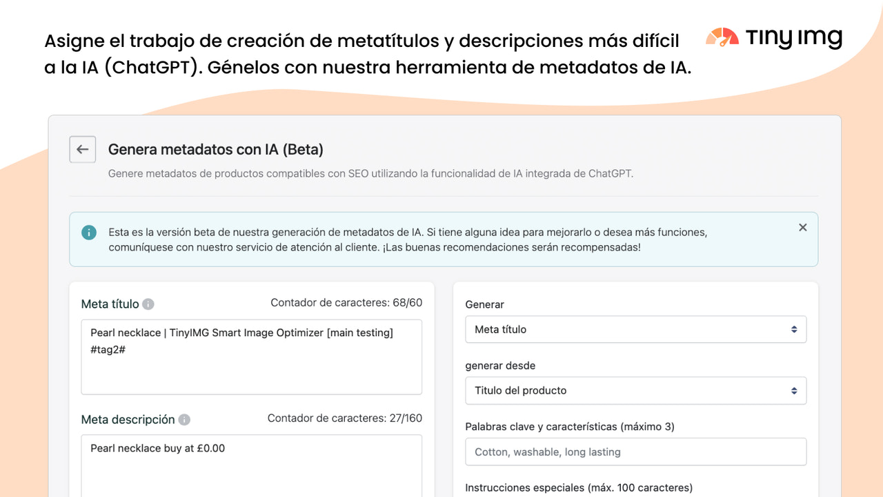 Genere metadatos con la herramienta AI (ChatGPT)