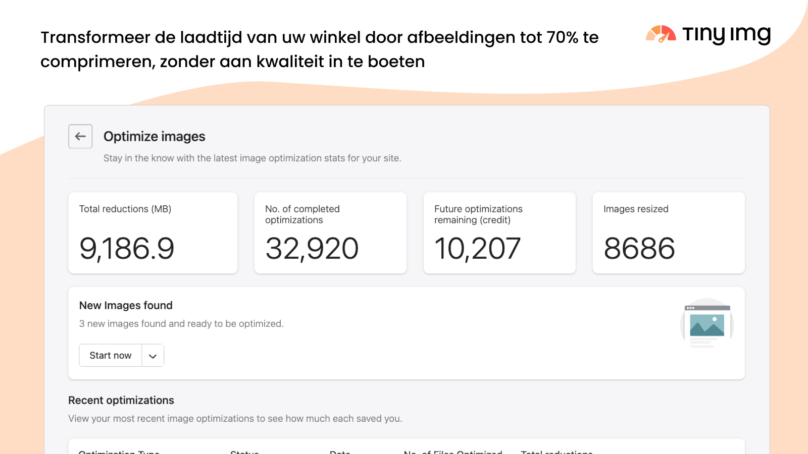 Statusrapport voor beeldcompressie en optimalisatie