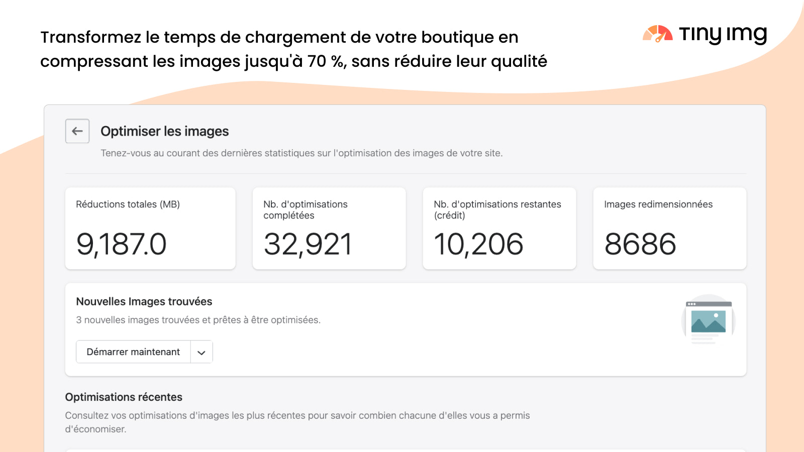 Rapport sur l'état de l'optimisation des images