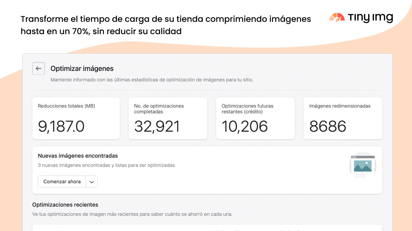 Informe de estado de compresión y optimización de imágenes