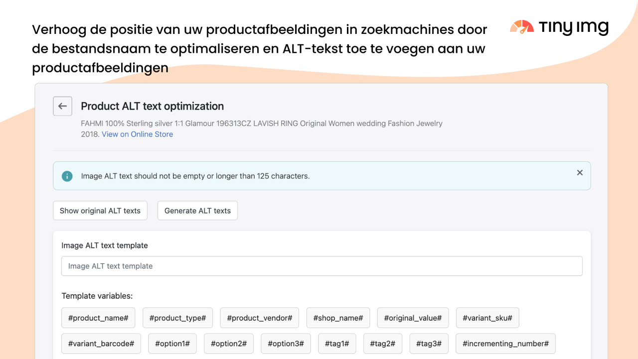 Automatische afbeelding alt-tekst SEO-optimalisatie