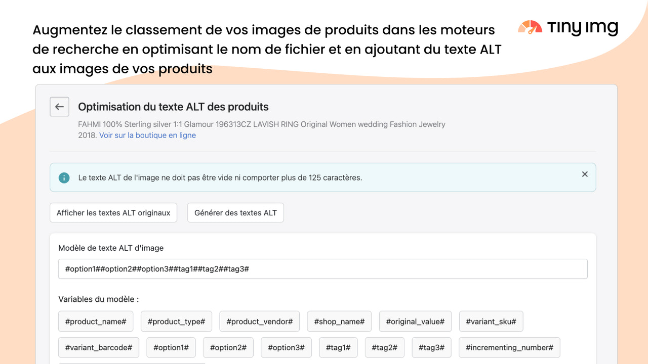 Optimisation SEO automatique du texte alternatif de l'image