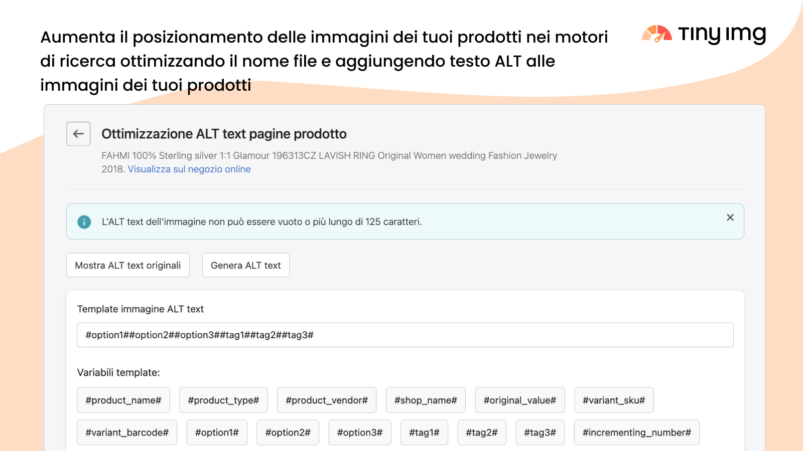 Ottimizzazione SEO del testo alternativo dell'immagine