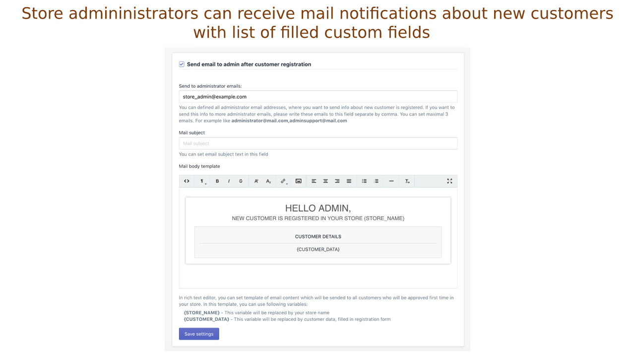 Administrateurs recevoir notifications par les nouveaux clients