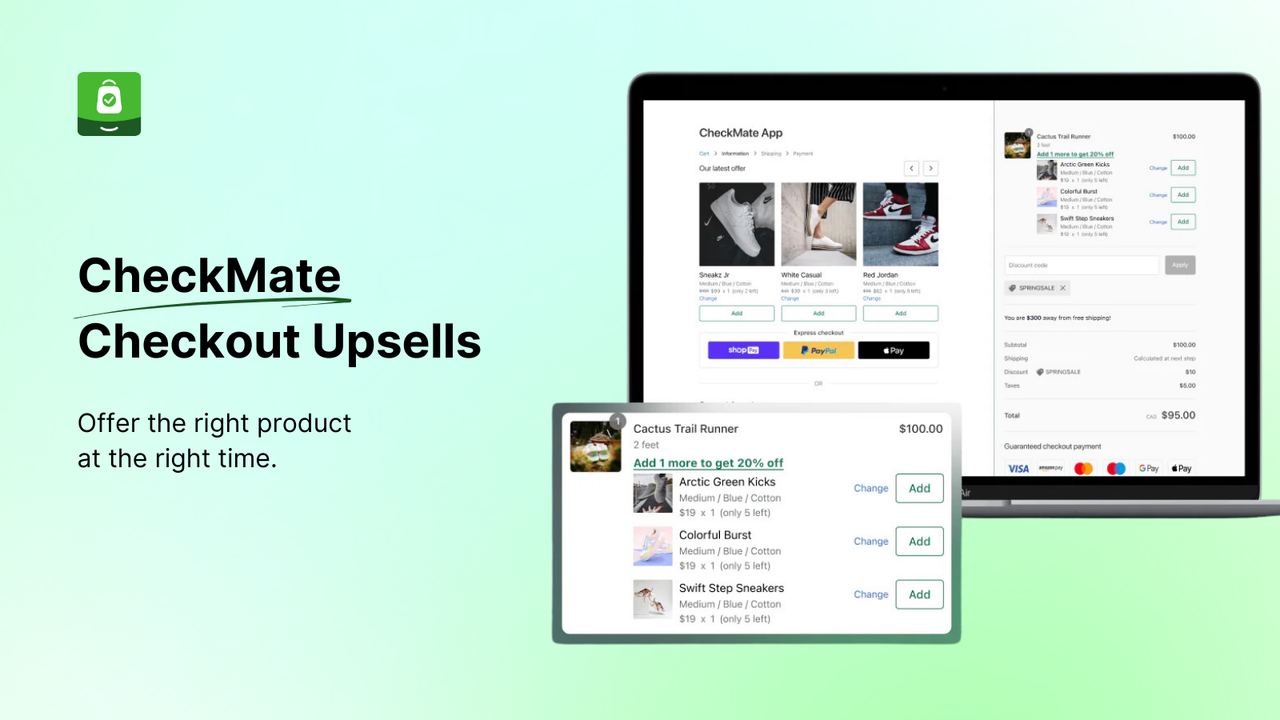 CheckMate Checkout Upsells introductie