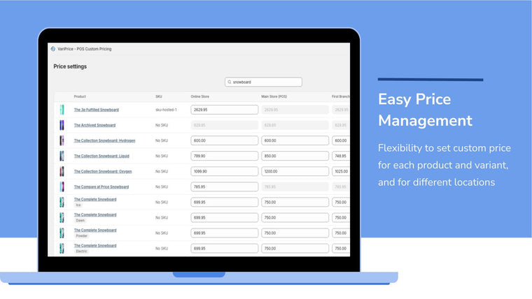 VariPrice ‑ POS Custom Pricing Screenshot