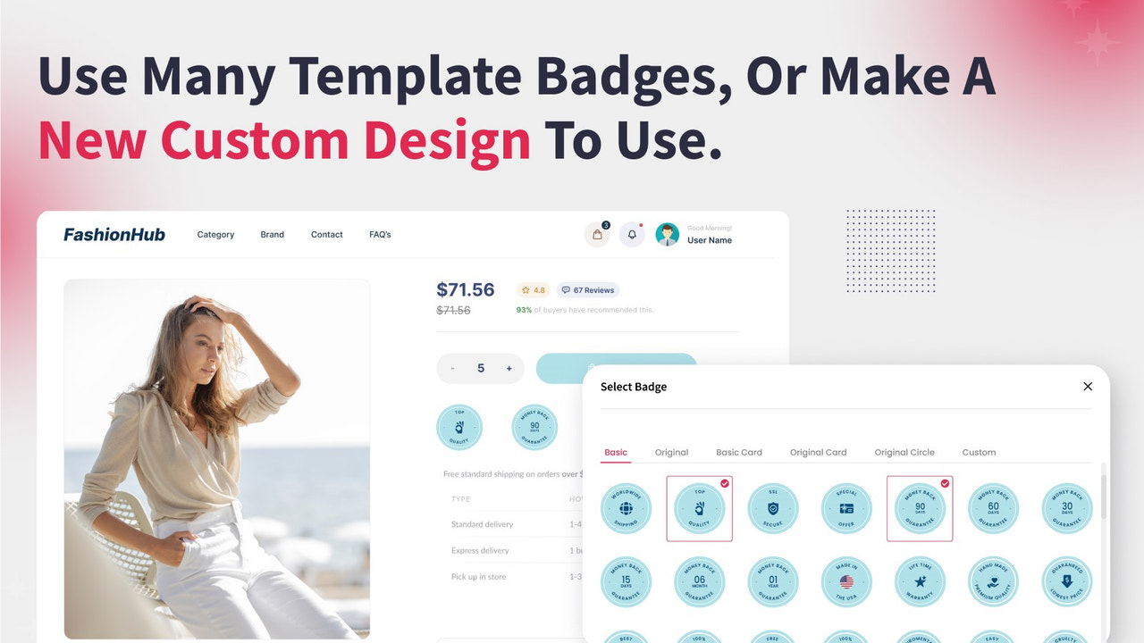 Use Many Template Badges, Or Make A New Custom Design To Use