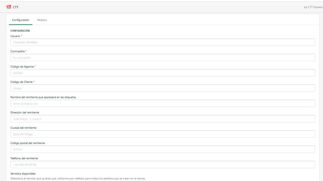 Manage the connection parameters with CTT.