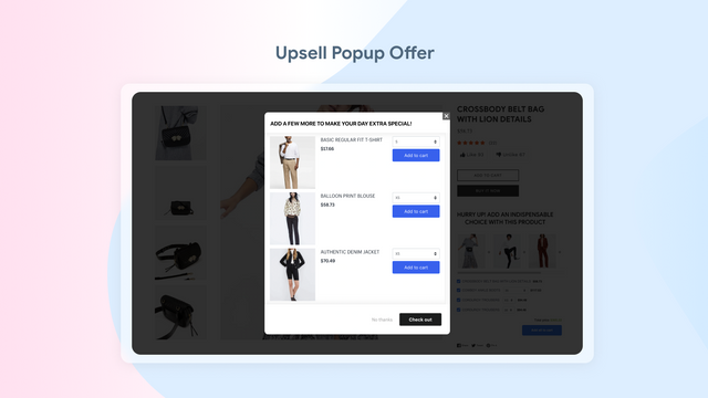 Upsell-Popup-Angebot für Produktbündel