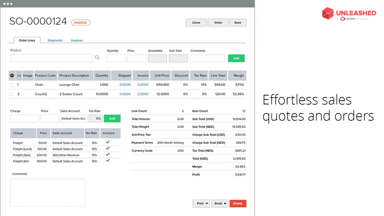 Devis et commandes de vente sans effort