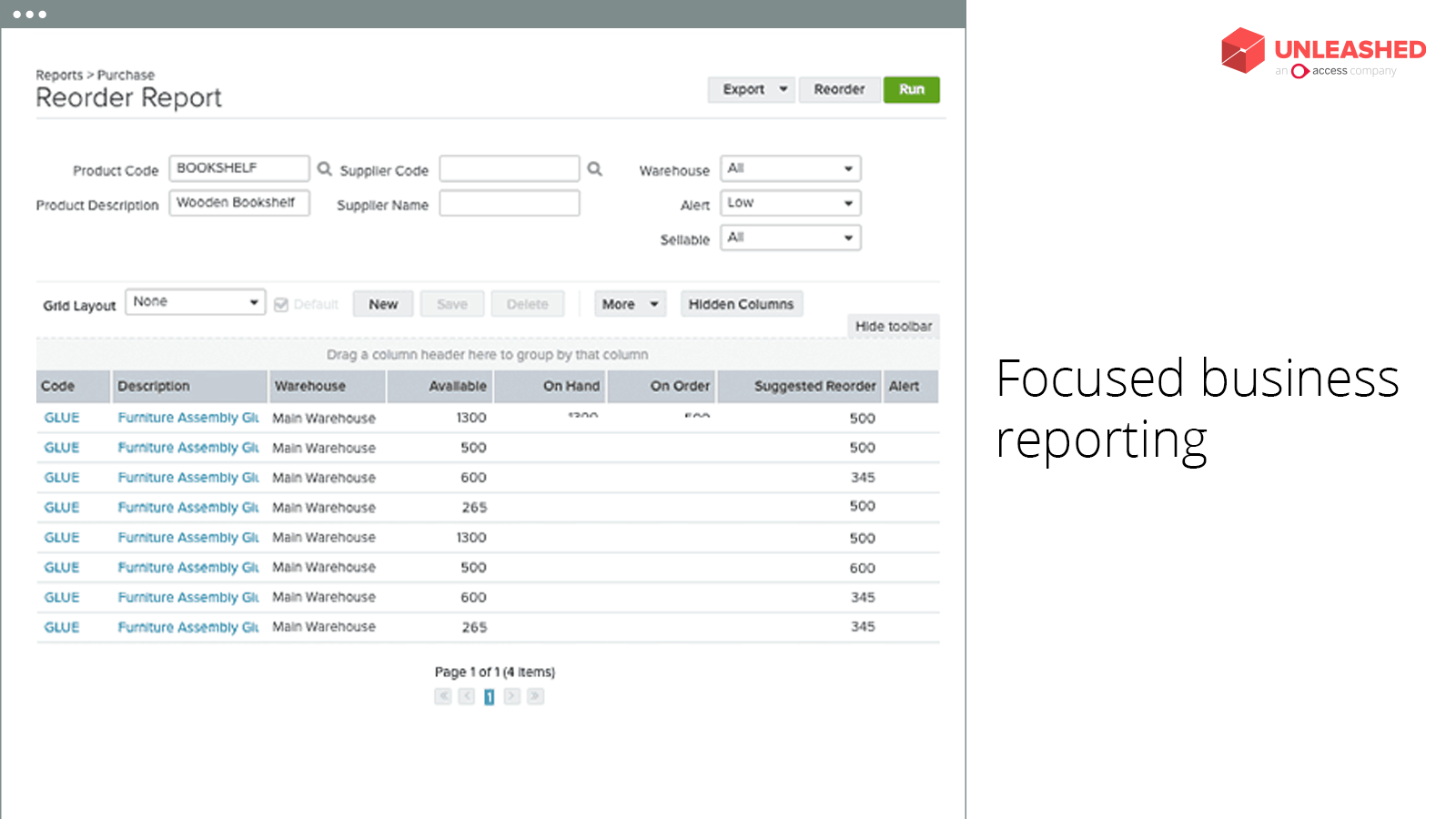 Unleashed Inventory Management Screenshot