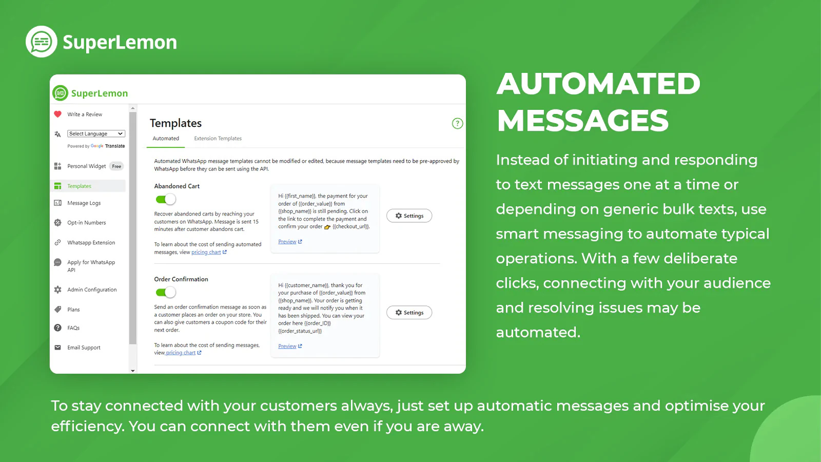 Automated Templates