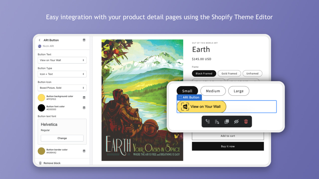 Easy integration with your product detail pages