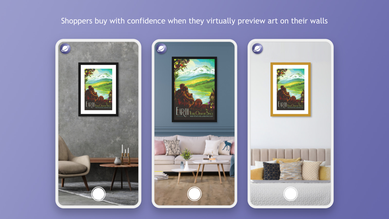 Os compradores compram com confiança quando visualizam arte virtualmente
