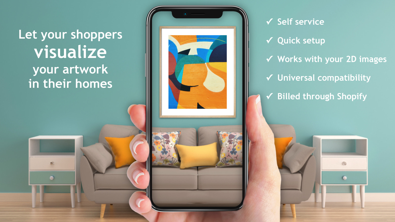 使用您的智能手机在墙上虚拟设想艺术品