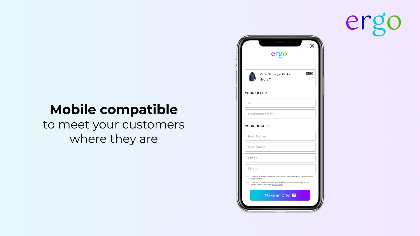 mobil kompatibel for at møde dine kunder, hvor de er$