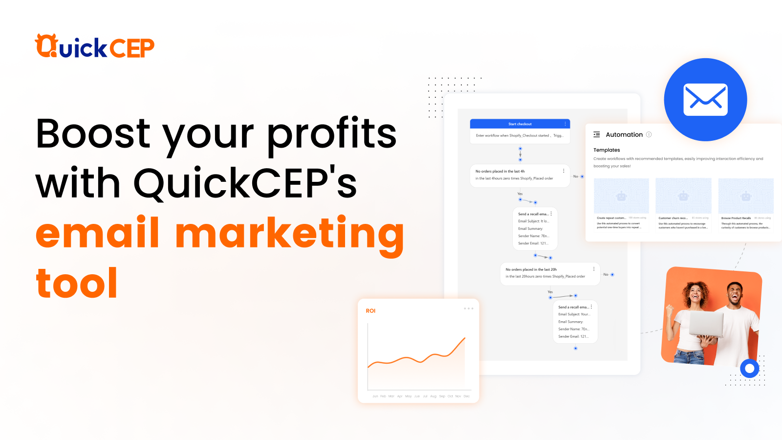 Impulsione suas vendas com as ferramentas de marketing por e-mail do QuickCEP