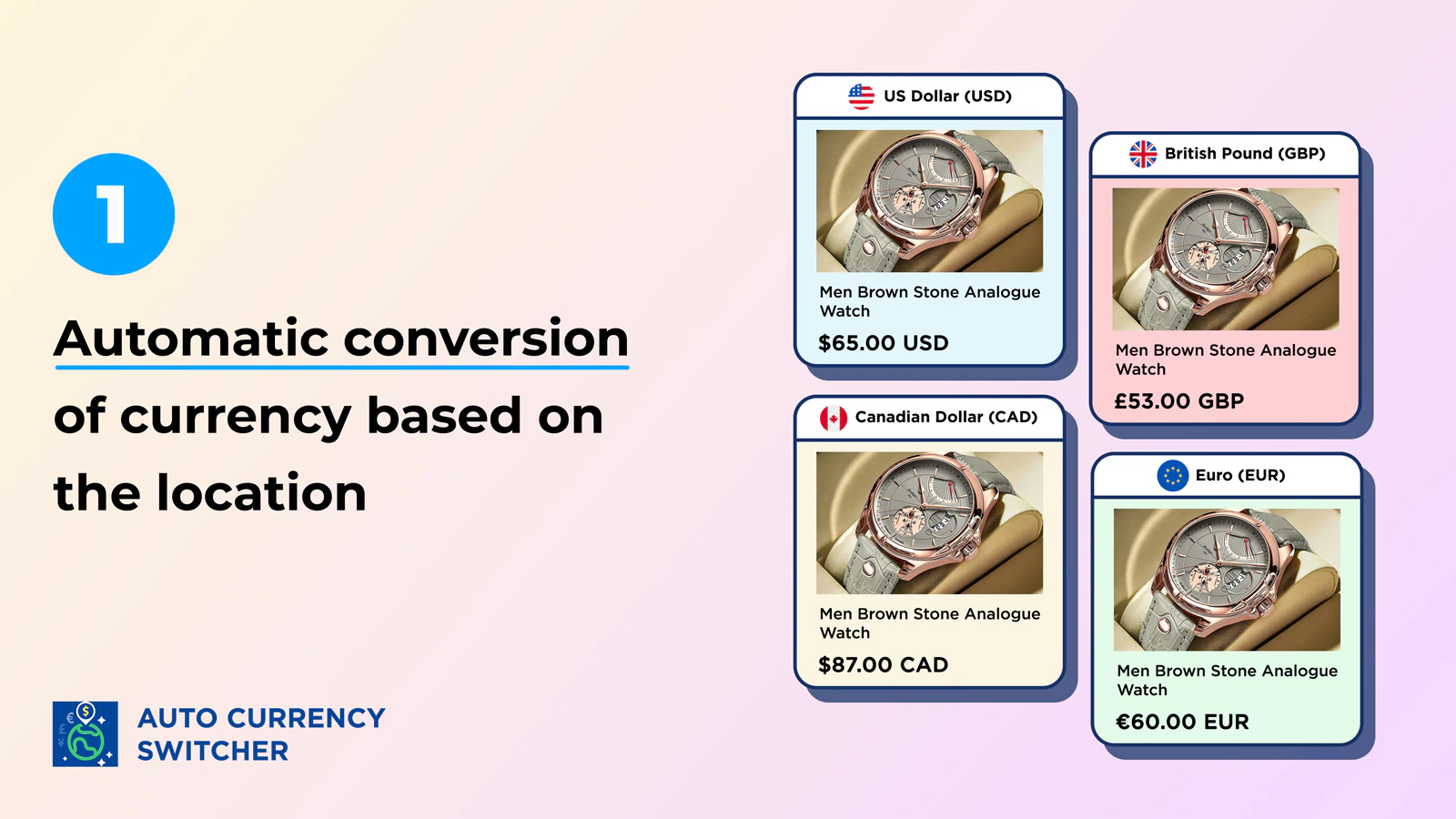 MLV Auto Currency Switcher - Multi Currency converter and checkout based on  Geolocation