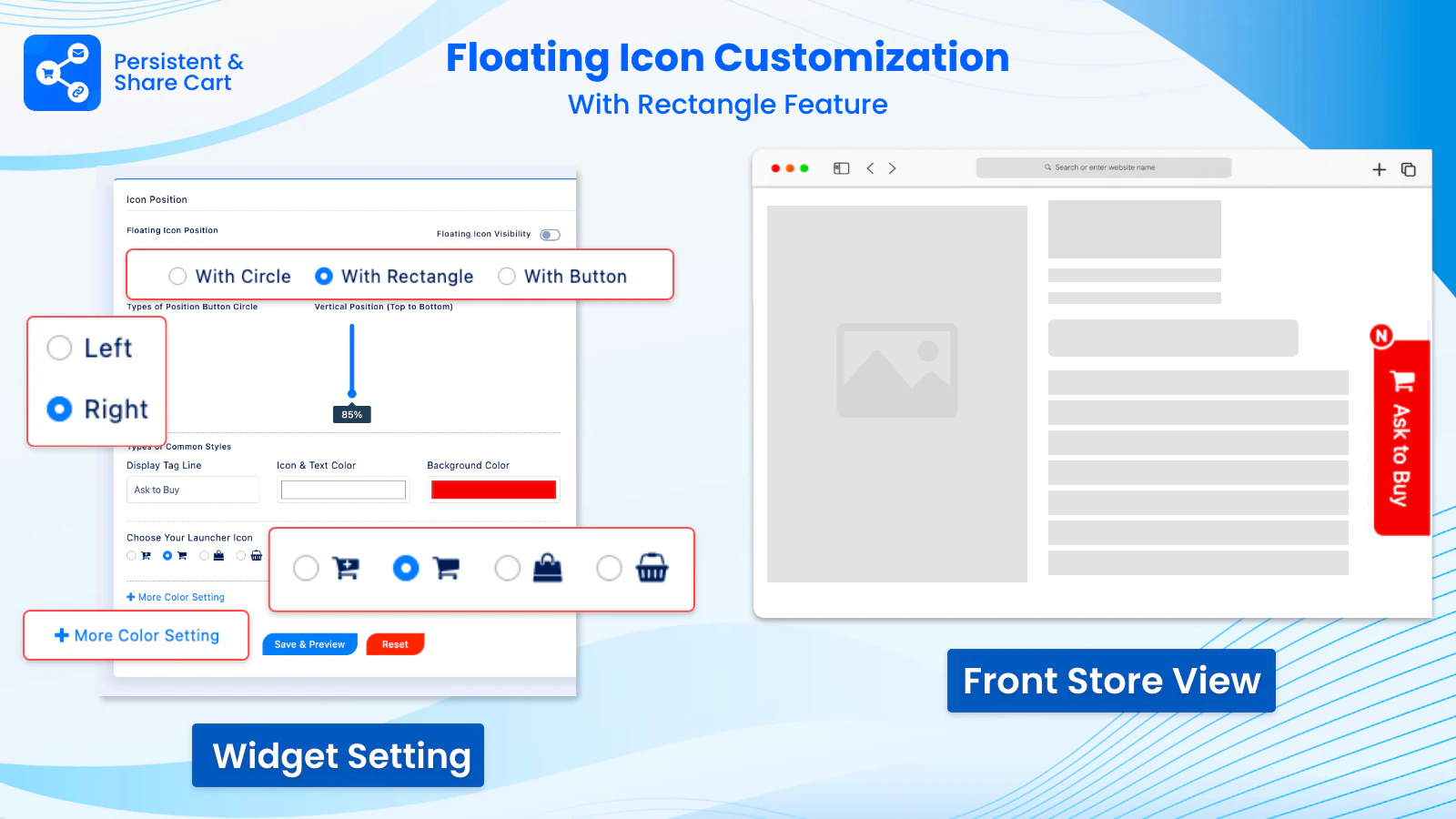 Personalización del Icono Flotante Rectangular