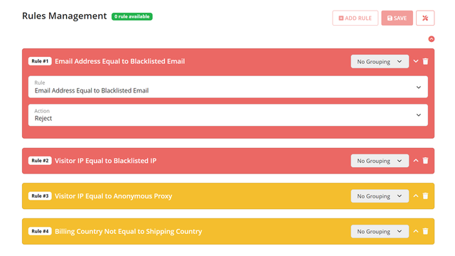 Customize your fraud validation rules