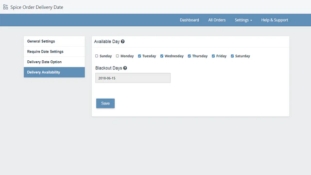 Indstillinger Side Admin Panel