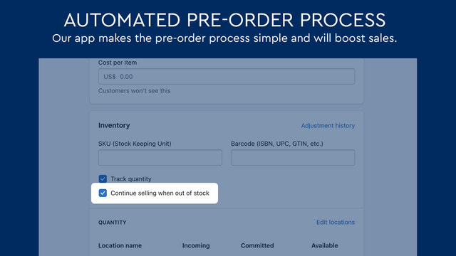 Automatisez le processus de précommande