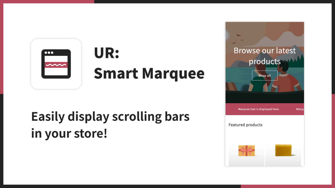 UR: Smart Marquee｜Toon gemakkelijk scrollende balken!