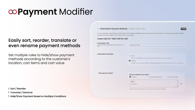 Payment Modification