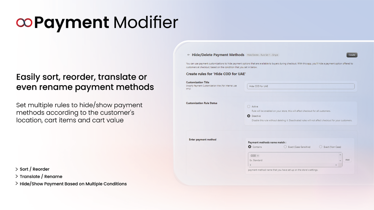 Modificação de Pagamento