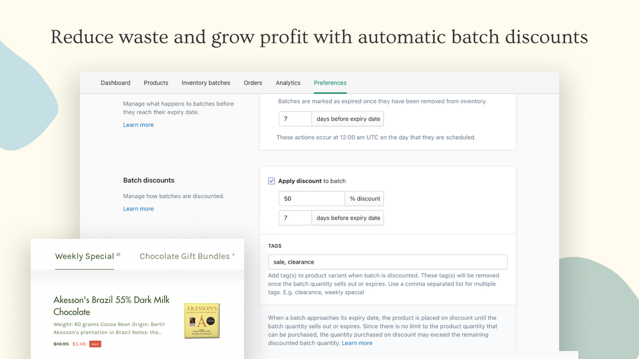 Reduce waste and grow profit with automatic batch discounts
