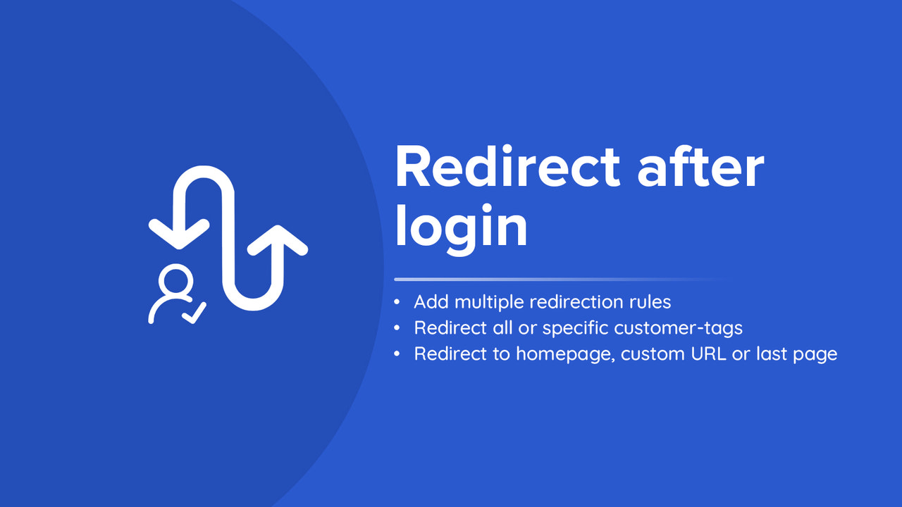 Redirect after login, logout and registration