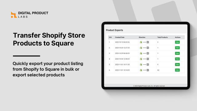 Export Shopify products to Square