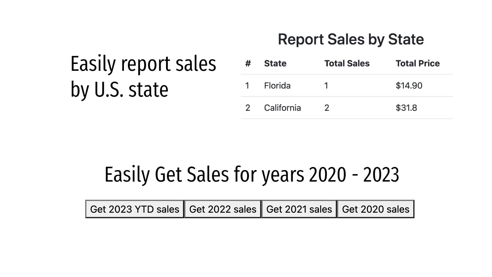 EZ Sales Report + Tax Report Screenshot