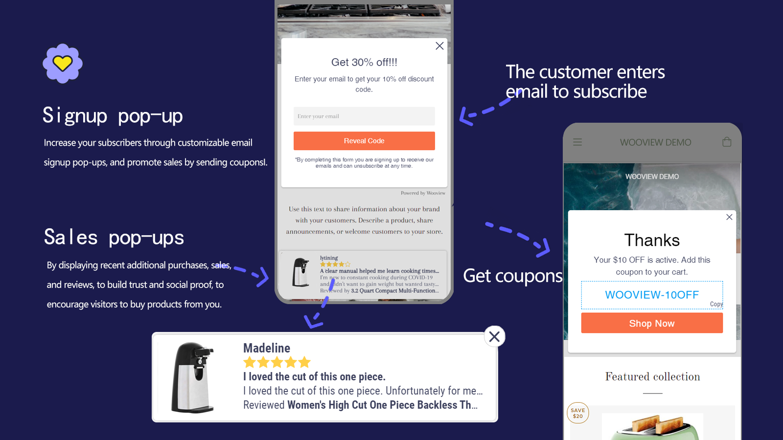 Popup increase your subscribers through customizable email